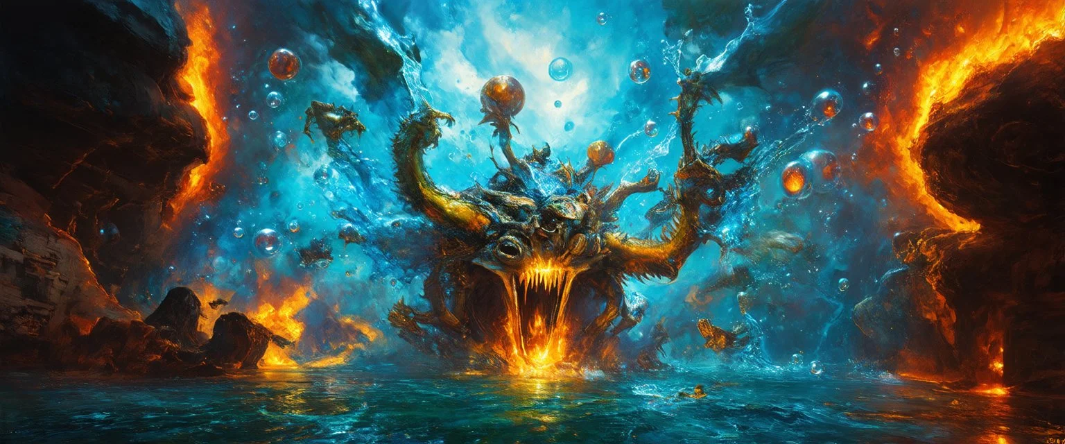 photorealistic super mario level detailing the creatures found on other worlds, retrofuturistic, phototrealism, Macabre Rapture End of days Revelation scene, isanely detailed matte oil painting, sinner apotheosis,diagonal composition, unbalanced, abstract surreal horror, eerie, scary warm a colorful splash of steampunk bubbles , amazing splashscreen artwork, photoshop water art, liquid painting, swirling paint colors, ink splash,