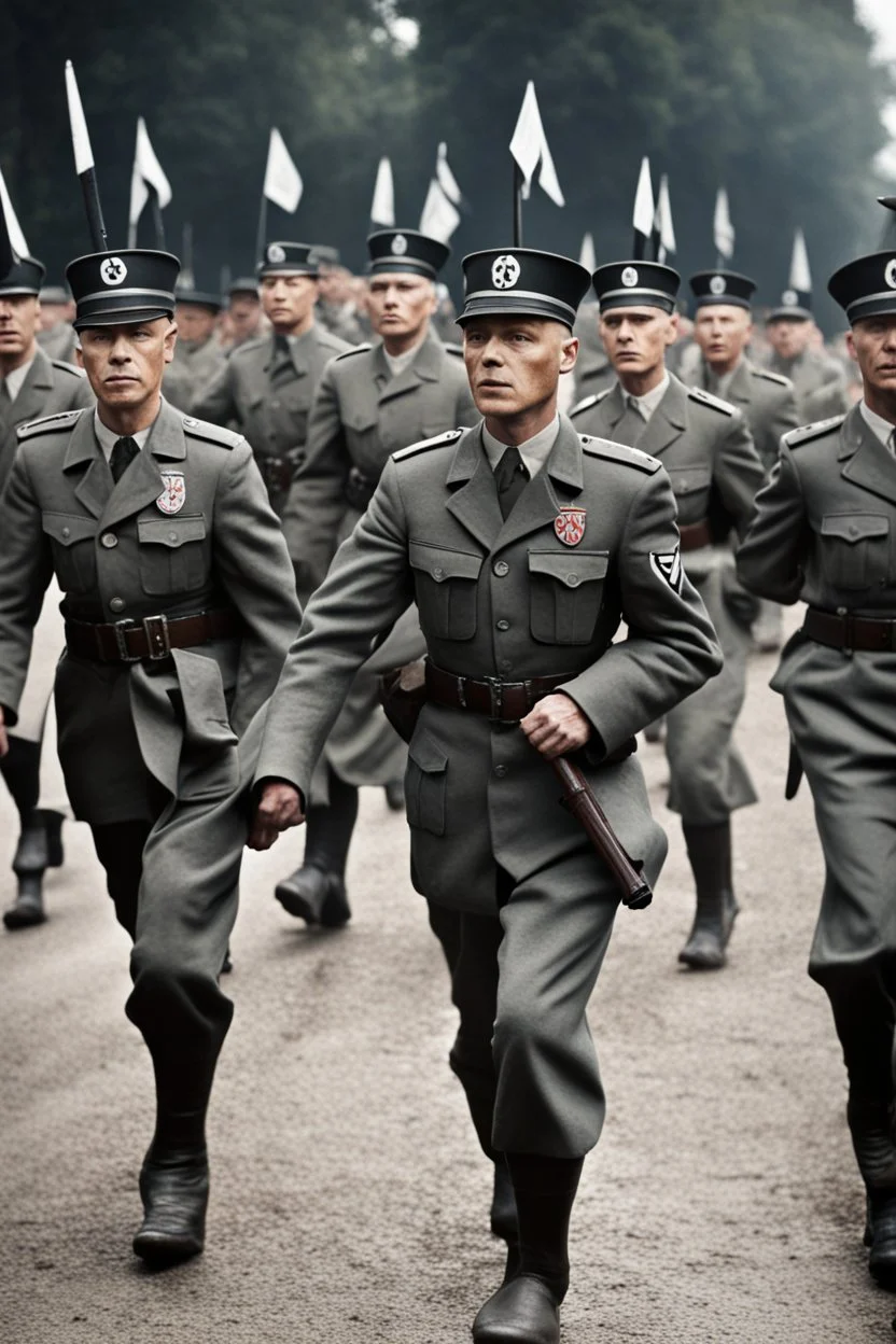 Nazi army marching