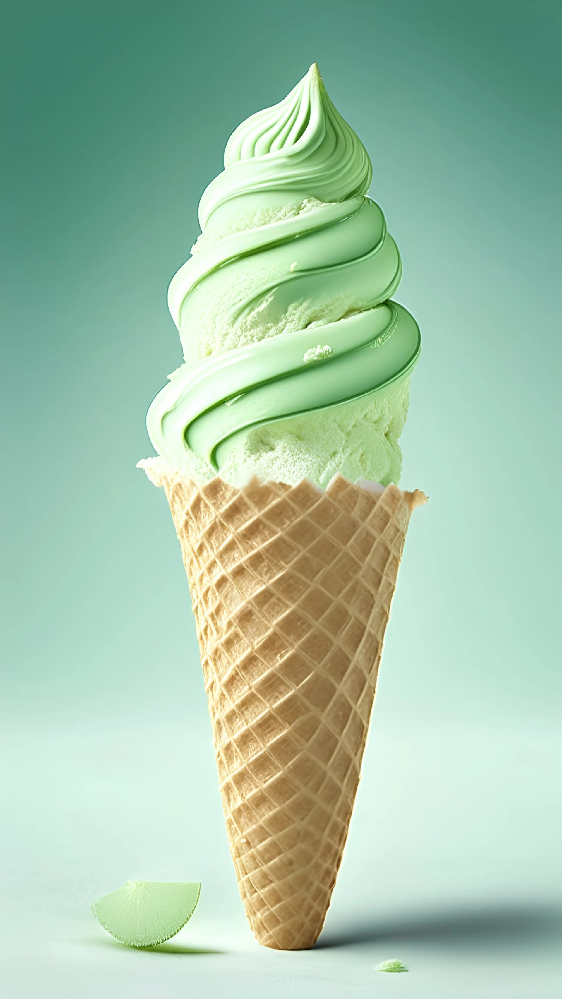 Cucumber Ice cream cone