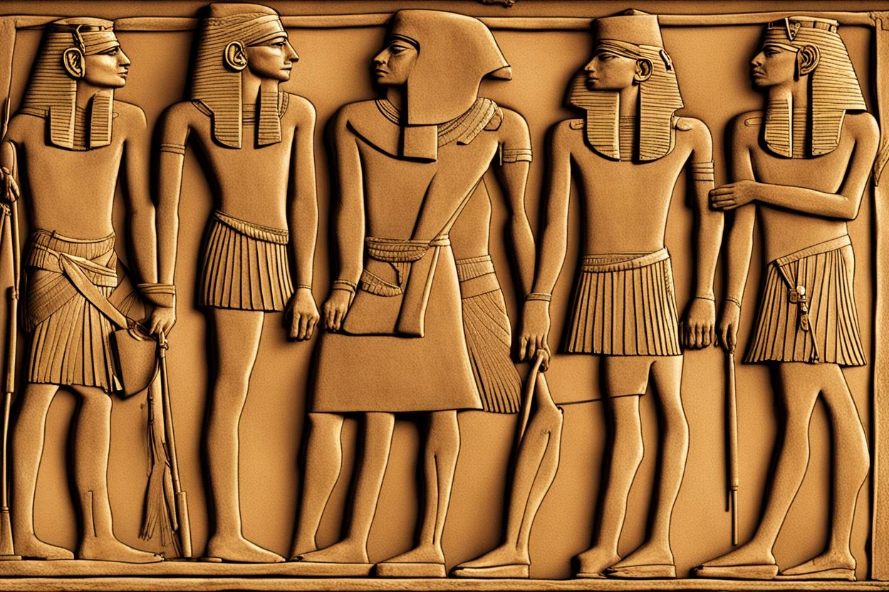 Ancient Egyptian soldiers fit into leather bags