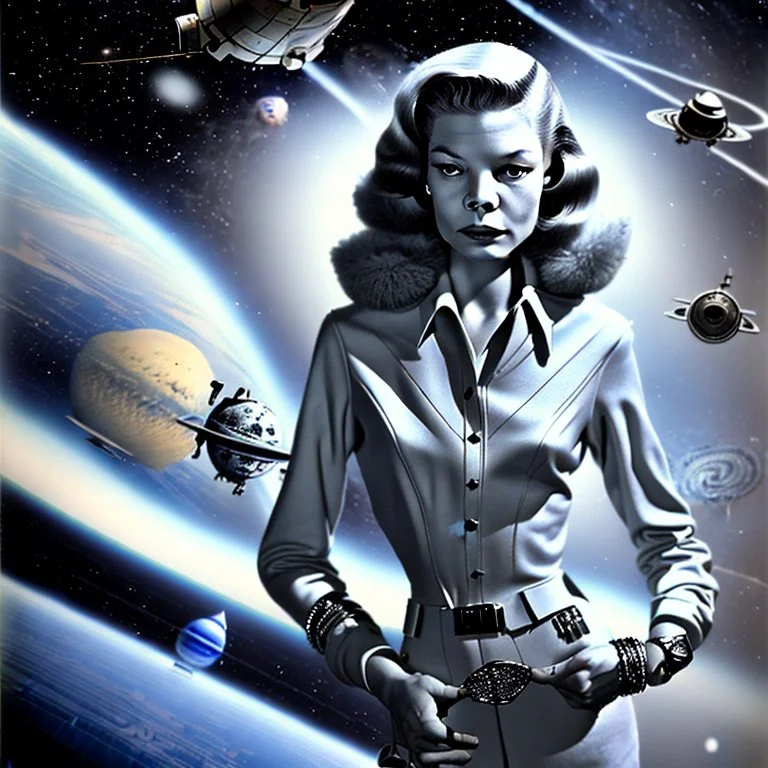 Lauren Bacall on a space station