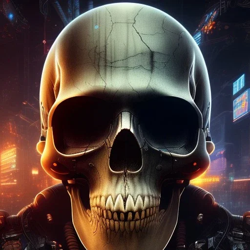 cyberpunk style ink ball skull picture in detailed frame, big black eyes, unreal engine 5, 8k resolution, photorealistic, ultra detailed, frame extreme accurate