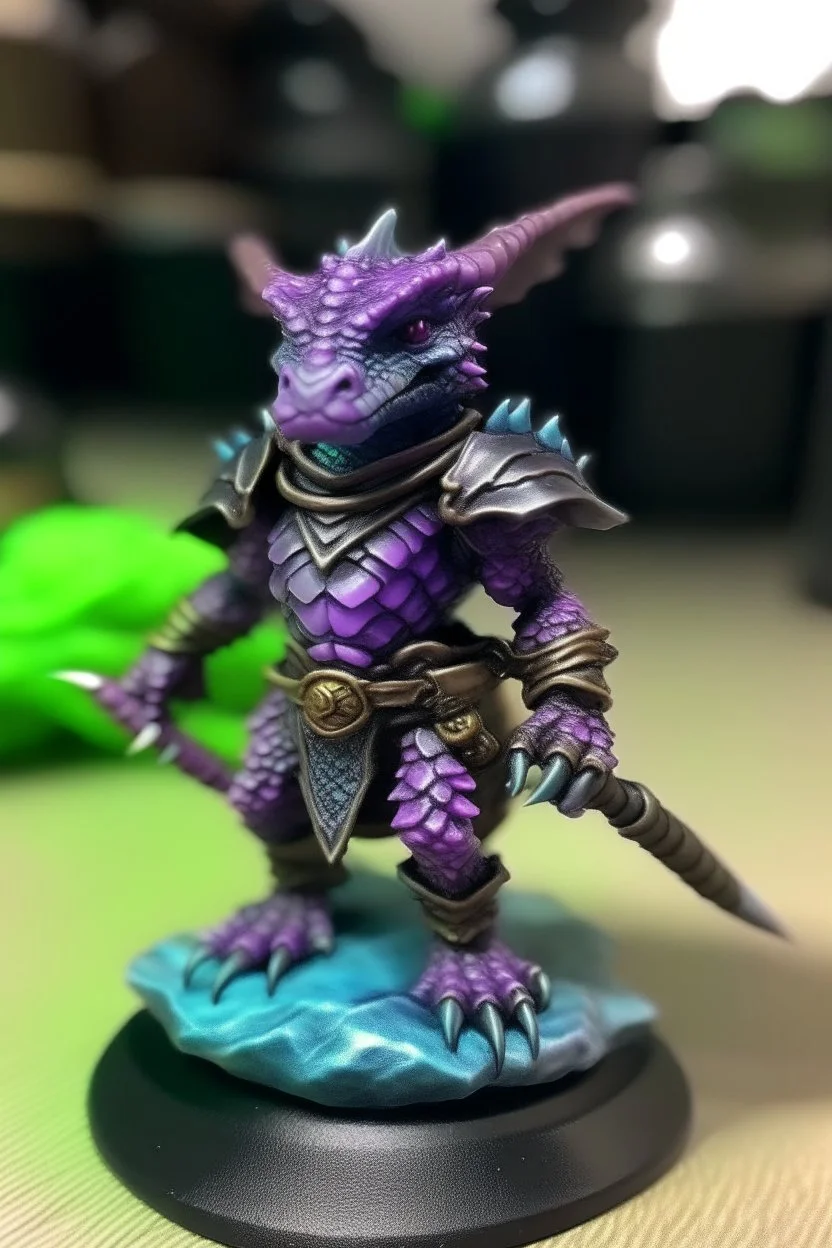 tiny purple iridescent dragonborn ranger dnd