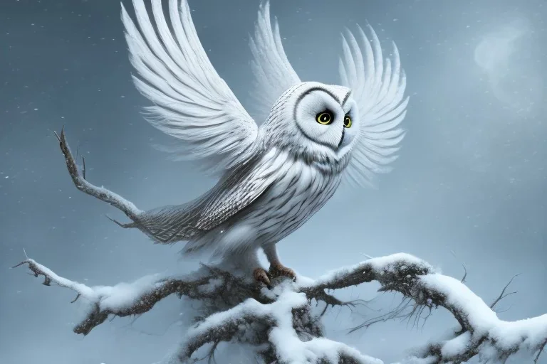 snow winged OWL