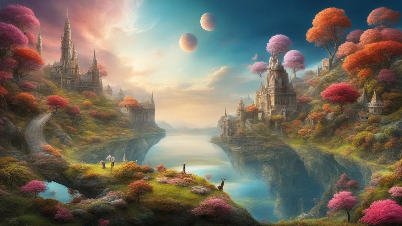 A surreal dreamscape where reality blends with imagination, fantasy, award-winning photograph, realistic, beautiful composition, natural colors, highly detailed, inspiring, beauty, peace, joy, happiness, fantasy, wow