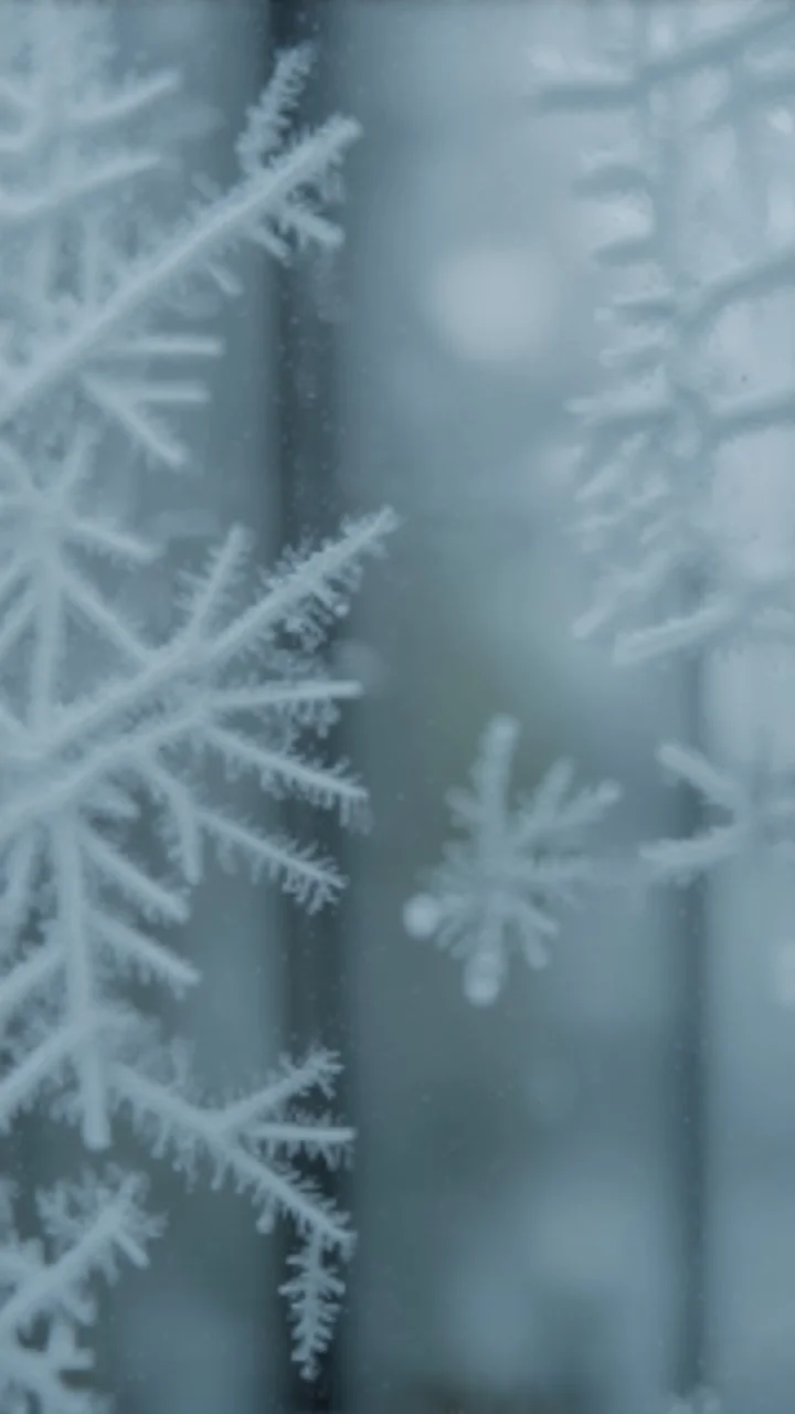frost formed on glass