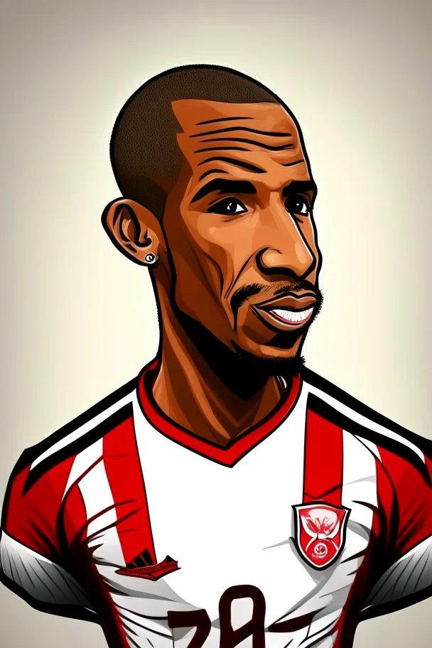 Talisca Brazilian football player cartoon 2d