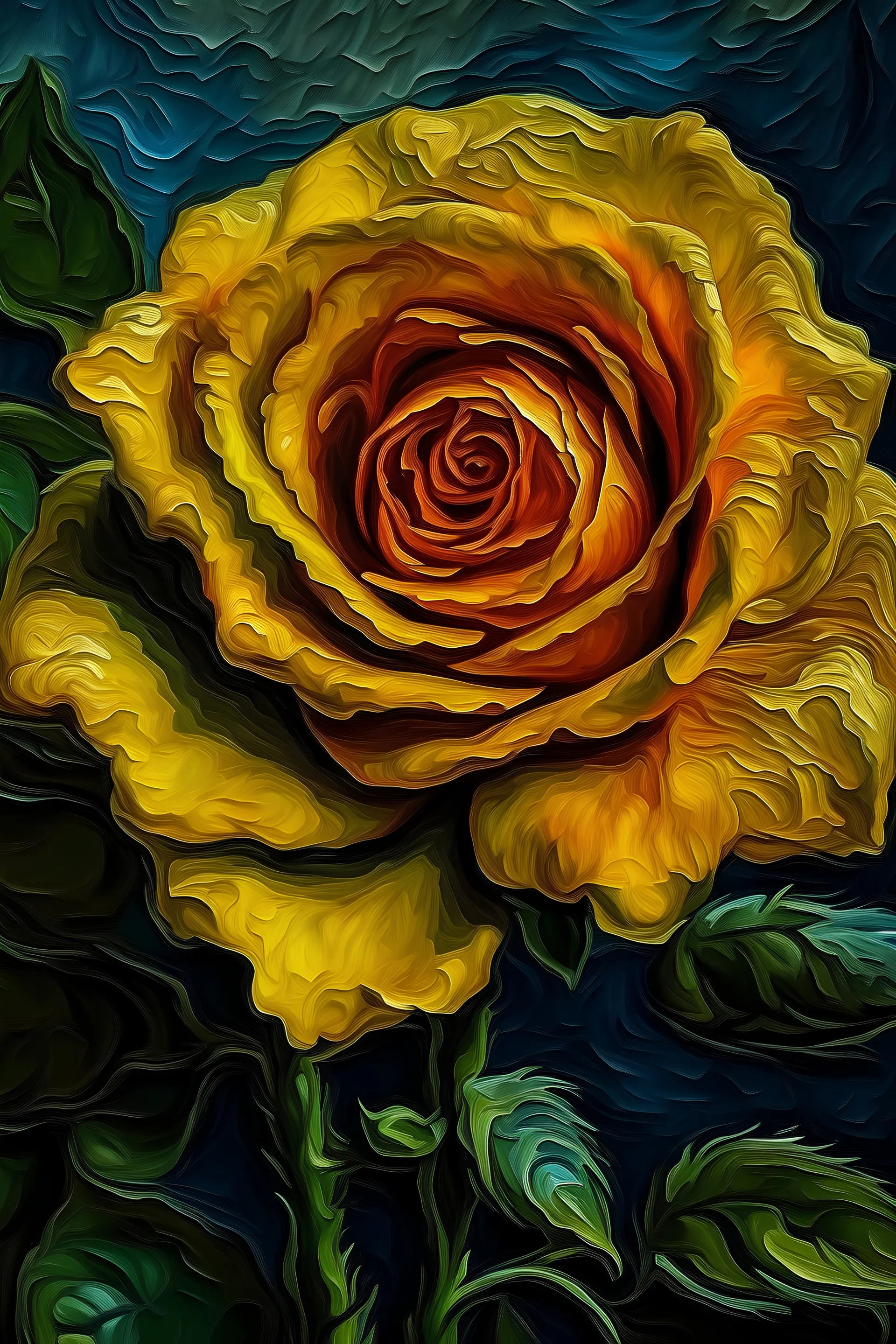 roos geschilderd als vincent van gogh