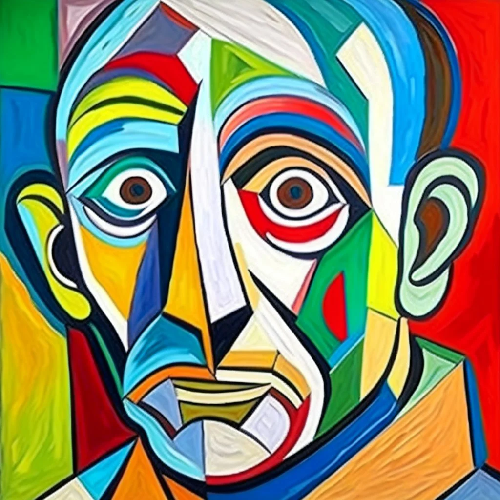 portret of pablo picasso selfportret cubism