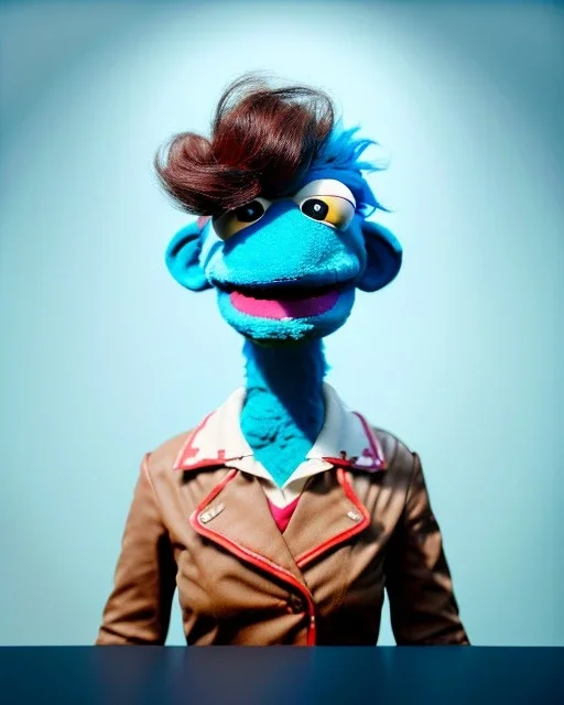 hybrid character, waitress woman with monster muppet mask that covers her entire head, retro style, Sesame Street style, smooth, unreal engine 5, god lights, ray tracing, RTX, lumen lighting, ultra detail, volumetric lighting, 3d.