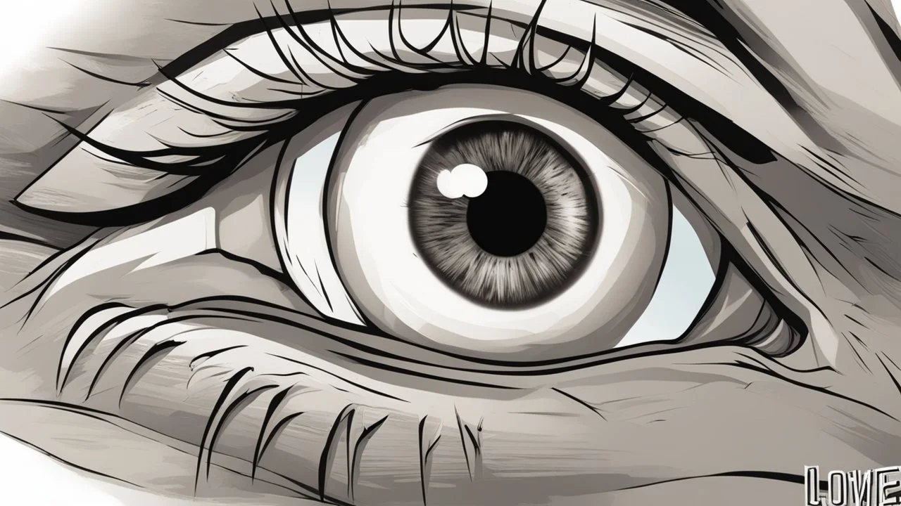 comic style, eye