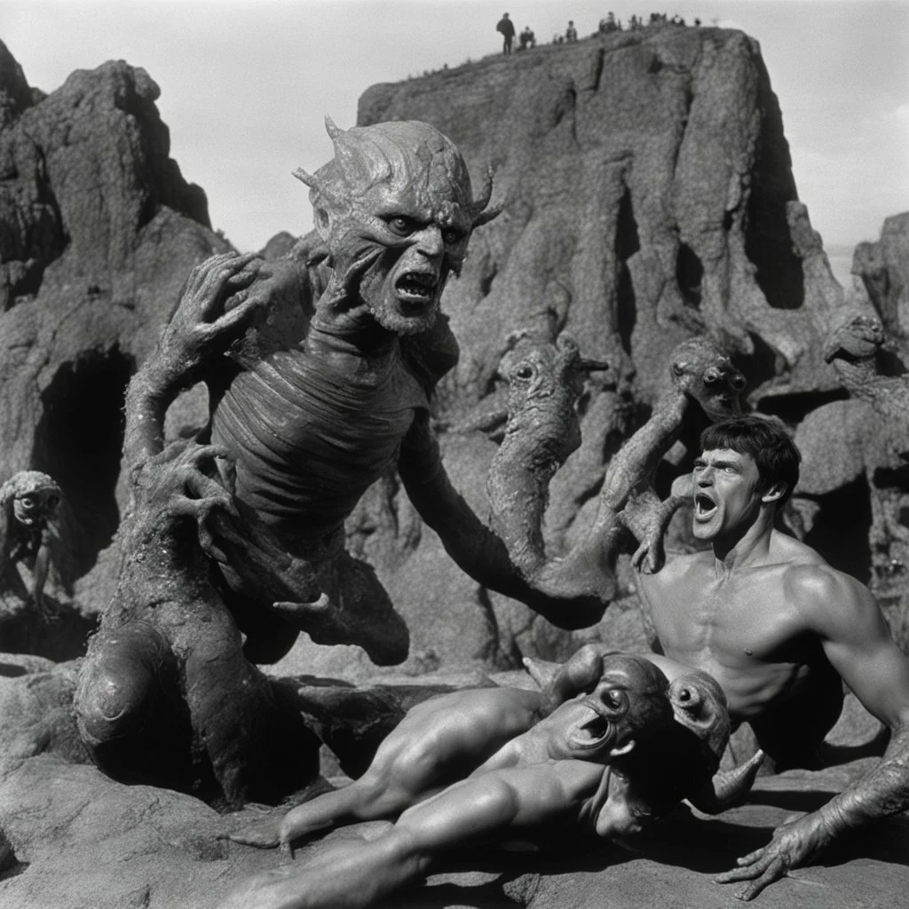 [Jason and the Argonauts (1963)] The Slime creatures—often referred to simply as "Slimes"—are a unique species of monsters that have developed a deep and almost obsessive fascination with human culture. Unlike many other monstrous beings, the Slimes are not driven by hunger for power, but rather by an intense admiration for the customs, manners, and traditions of humanity. Over centuries, they have adopted and integrated elegant human habits into their own way of life, becoming known for their