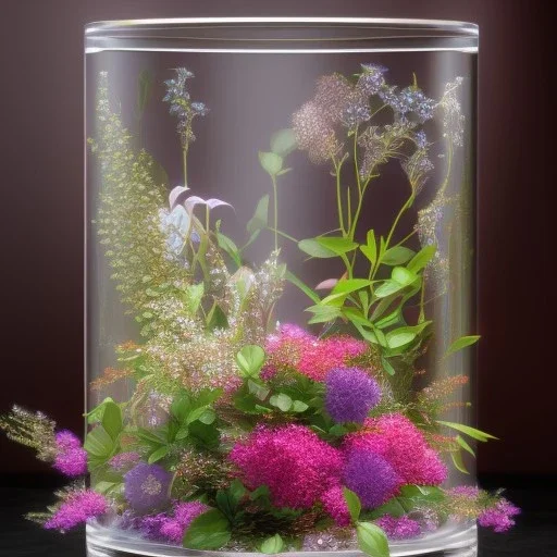 photorealistic crystal hour glass, a hyerrealistic transparent body, pastel colours flowers and leaves transparent, professional light, rococo, Artstation, intricate detail realism hdr, intricate detailed 8 k, with ornate jewelled, intricate detailed 4 k