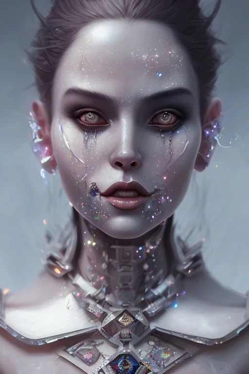 a Photorealistic dramatic hyperrealistic beautiful criyng clown paint ,Crystal black eyes, elegant, by WLOP,Artgerm,Greg Rutkowski, Beautiful dynamic,shadows,Artstation,concept design art,Octane render,8K