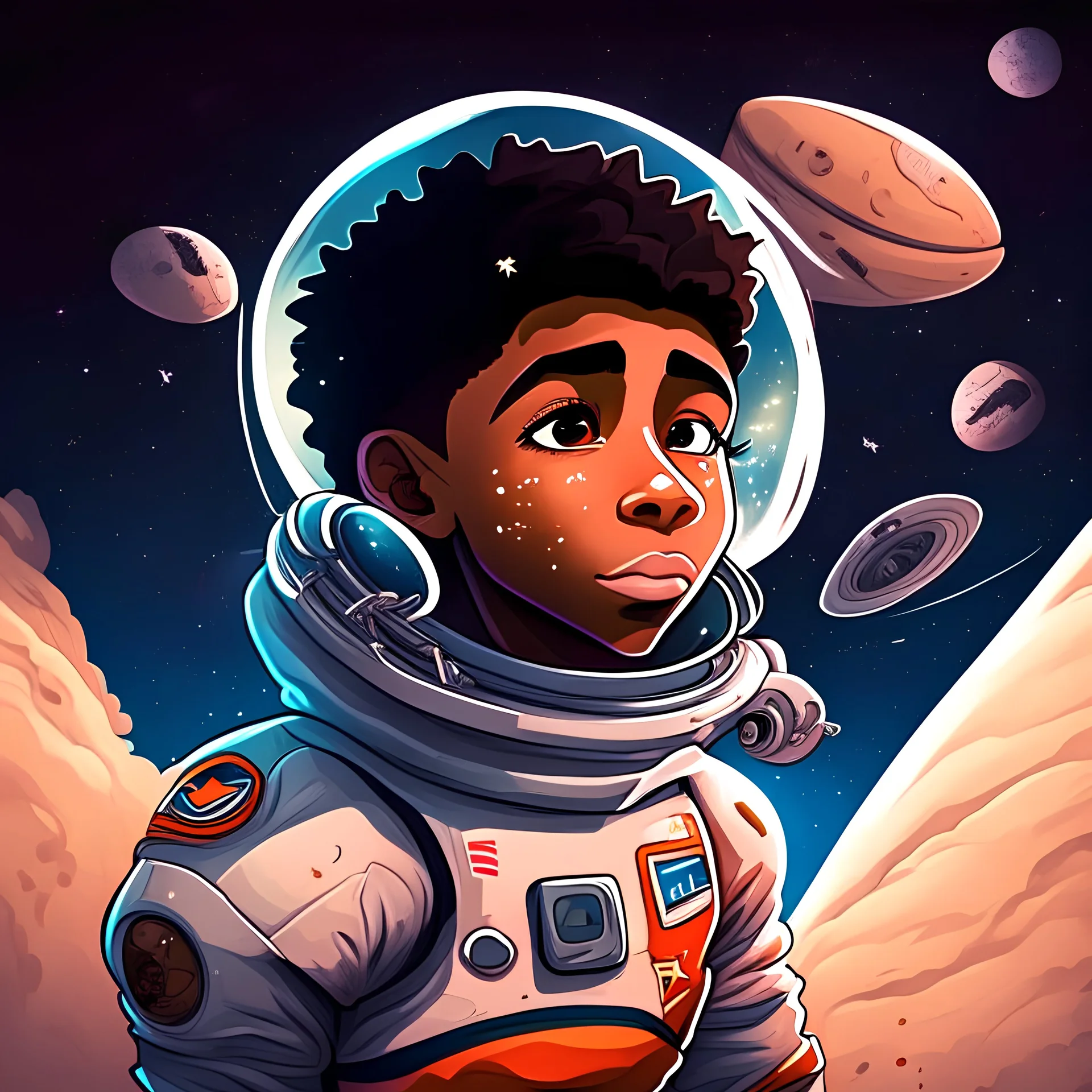 youngboy in space cartoon