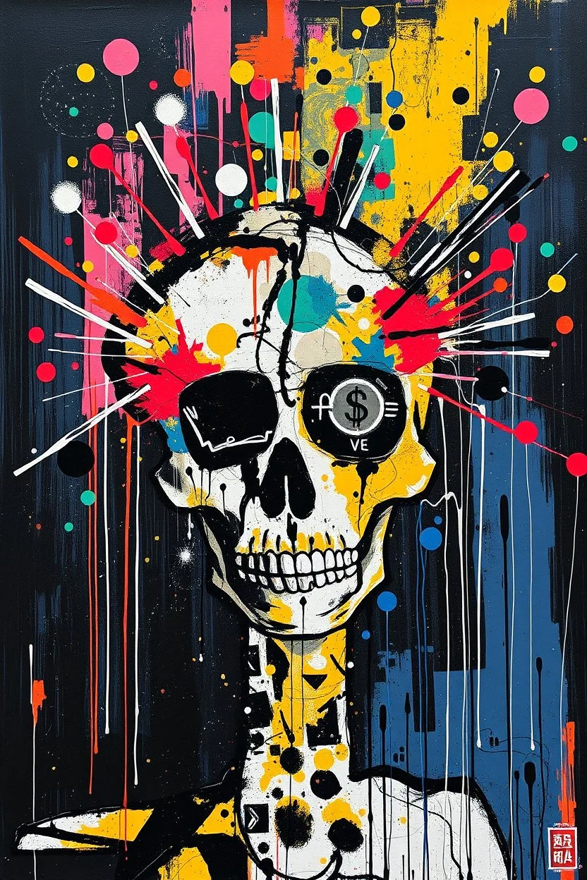 this isnt a game this is financial revolution style of basquiat x pollock