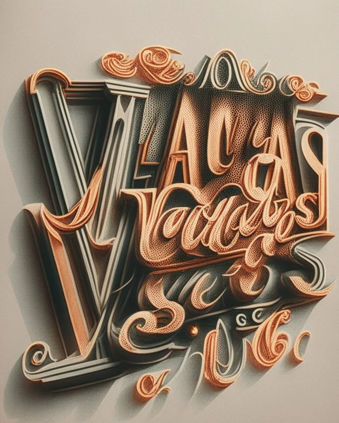 Las Vegas lettering design