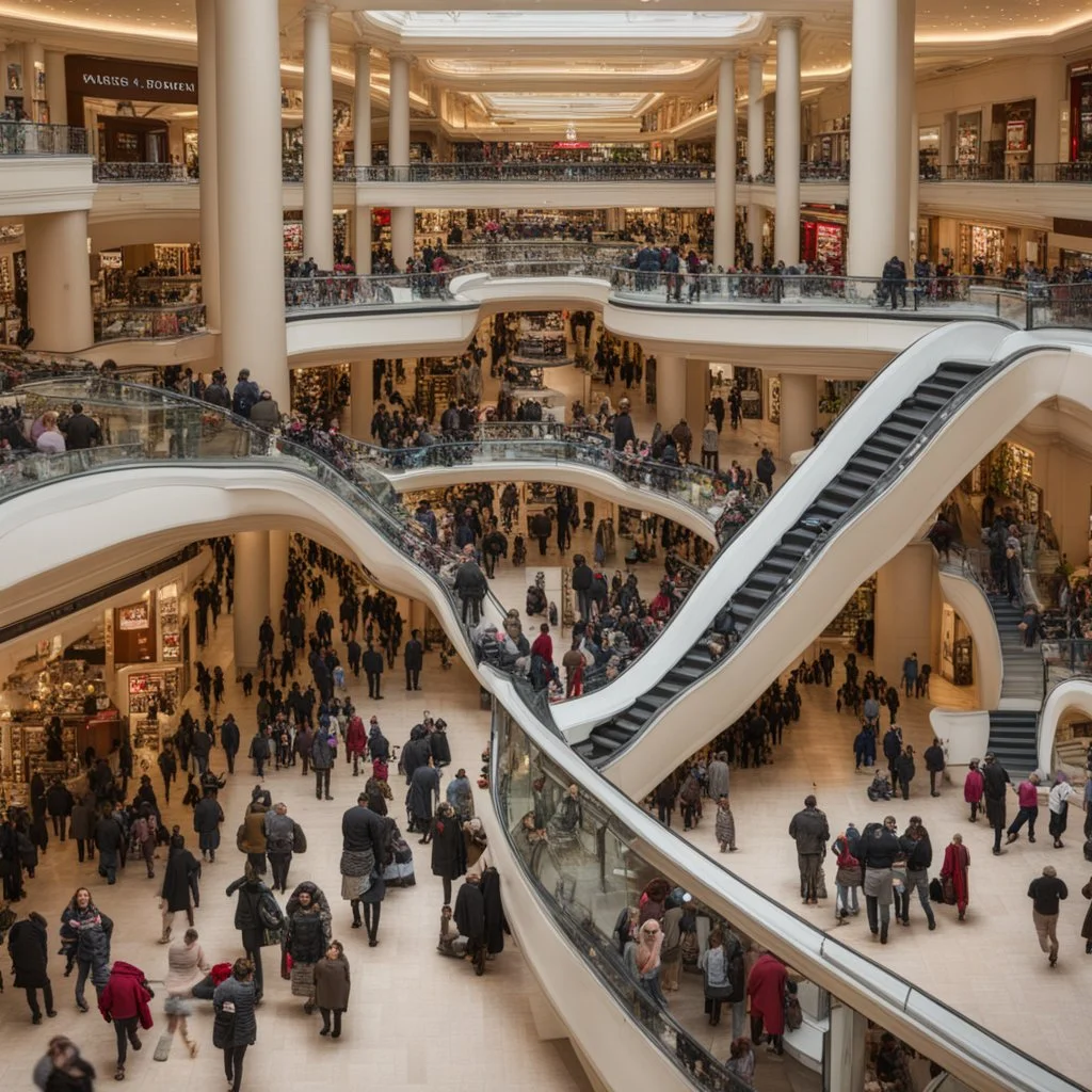 Other days were full of activity, with crowds of shoppers filling the mall