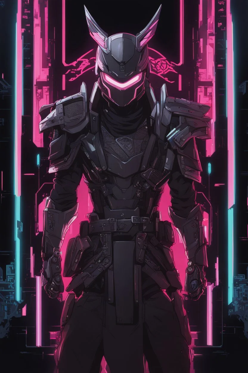 Ninja machine in solo leveling artstyle, cyberpunk them, neon details, full body, apocalypse, intricate details, highly detailed, high details, detailed portrait, masterpiece,ultra detailed,best quality