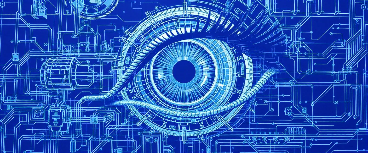 engineering blue print of eye tyrant