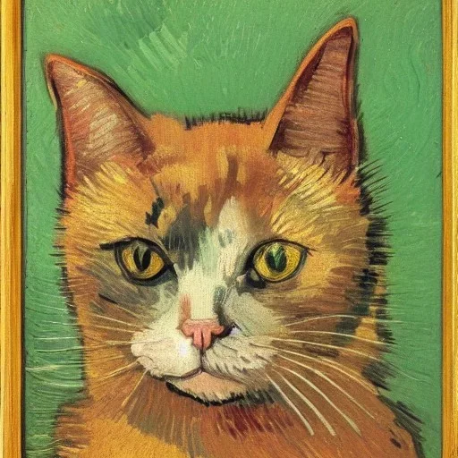 Portrait of a cat by Van Gogh