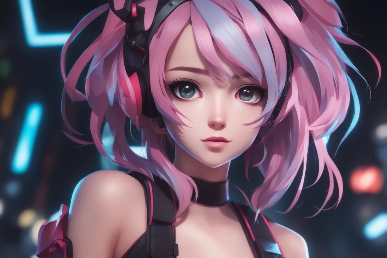 VI in 8k anime 2D artstyle, realistic them, neon effect, full body, intricate details, highly detailed, high details, detailed portrait, masterpiece,ultra detailed, ultra quality