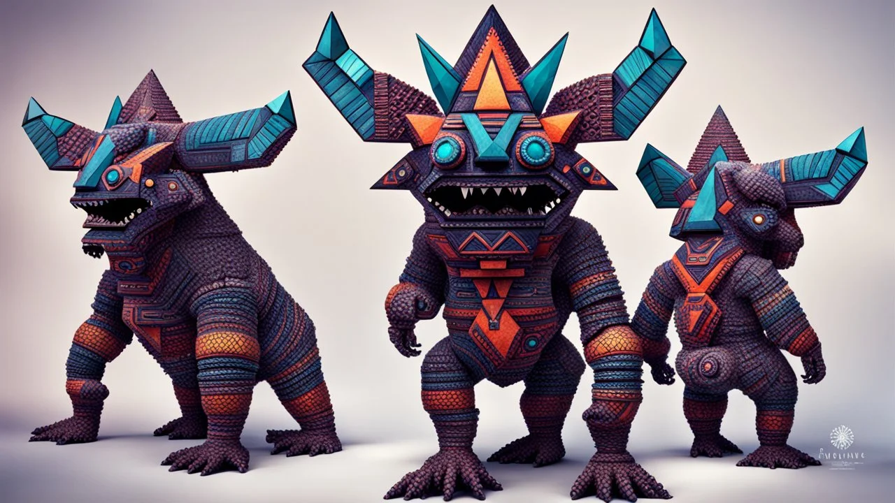 incredible geometry giant aztec crystal galactic monster