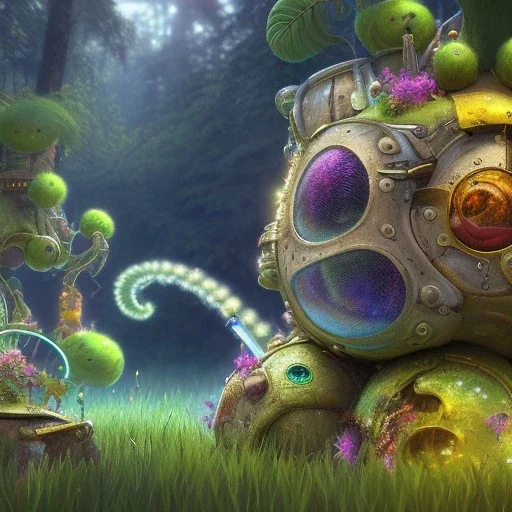 pixar style, volumetric summer garden environment and background, hyper realistic painting of steampunk puffer Nike sneaker, looking excited, volumetric lighting, dramatic lighting, detailed digital painting, anime, ornate, colour-saturated colors, chaotic, small minutiae, tiny features, particulars, centered, smooth, sharp focus, renderman gofur render, 8k, uhd, detailed eyes, realistic shaded volumetric lighting, sunlight caustics, backlight, centered camera view