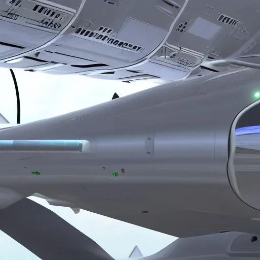 Hyperrealistic Futuristic Airplane