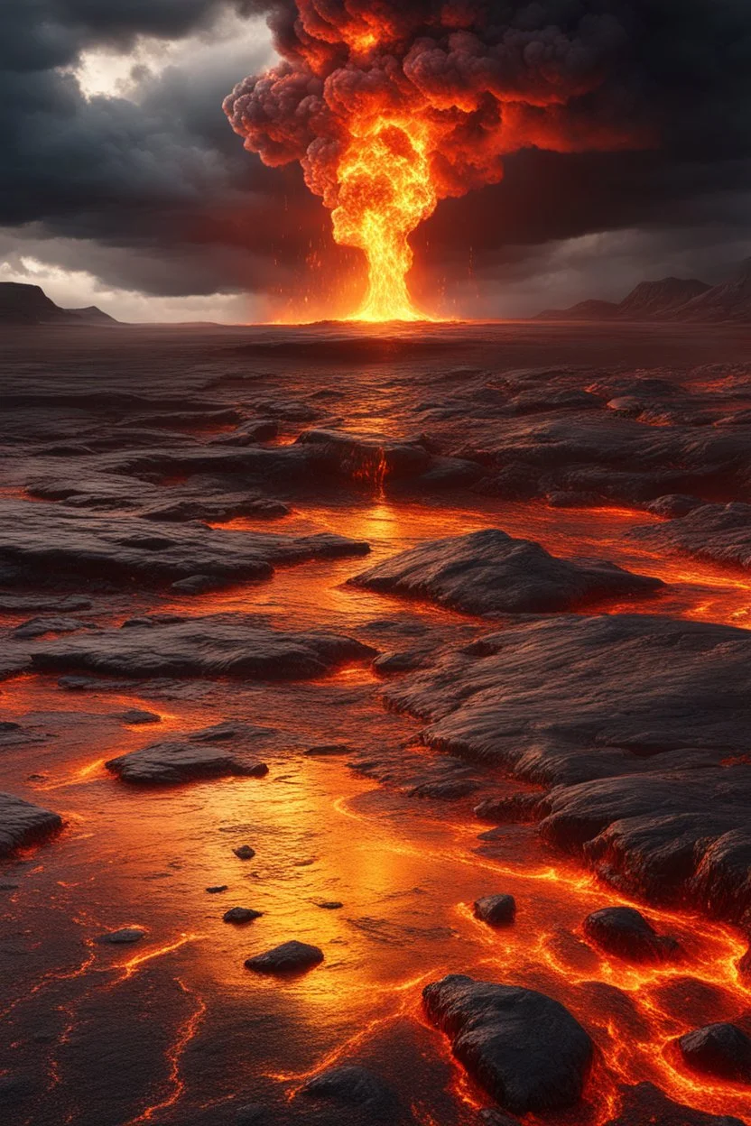 A hyper-realistic photo, hell gold dripping ink and ::1 ink dropping in water, molten lava, , 4 hyperrealism, intricate and ultra-realistic details, cinematic dramatic light, cinematic film,Otherworldly dramatic stormy sky and empty desert in the background 64K, hyperrealistic, vivid colors, , 4K ultra detail, , real photo, Realistic Elements, Captured In Infinite Ultra-High-Definition Image Quality And Rendering, Hyperrealism,