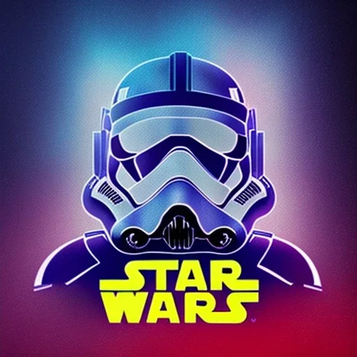 logo with only the letters 'STAR WARS', rich colors