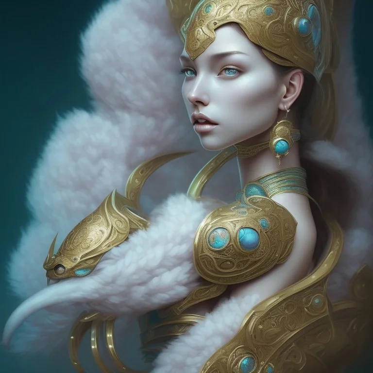 sango fantasy, fantasy magic, intricate, sharp focus, illustration, highly detailed, digital painting, concept art, matte, artgerm and paul lewin and kehinde wiley, masterpiece sexy lips Asian lady body turquoise space lady space sea