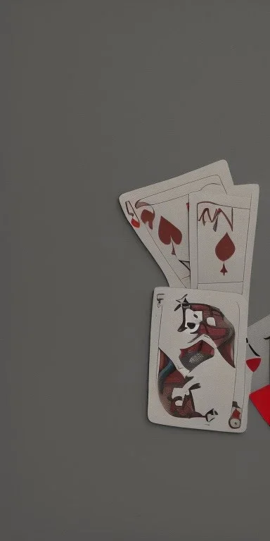 Joker playing with cards dark background