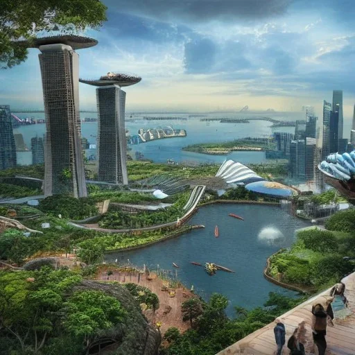 Insanely detailed landscape of Singapore like Wakanda:: perfect proportions :: include merlion statue :: by Artgerm, Greg Olsen, Pixar, WLOP :: hyperrealistic, hyper detailed, photorealistic :: a masterpiece, incredible composition, amazing depth, imposing, meticulously composed, 8k :: unreal engine :: Mappa studios :: detailed matte painting, deep color, fantastical, intricate detail, splash screen, complementary colors, fantasy concept art, 8k resolution trending on Artstation Unreal Engin