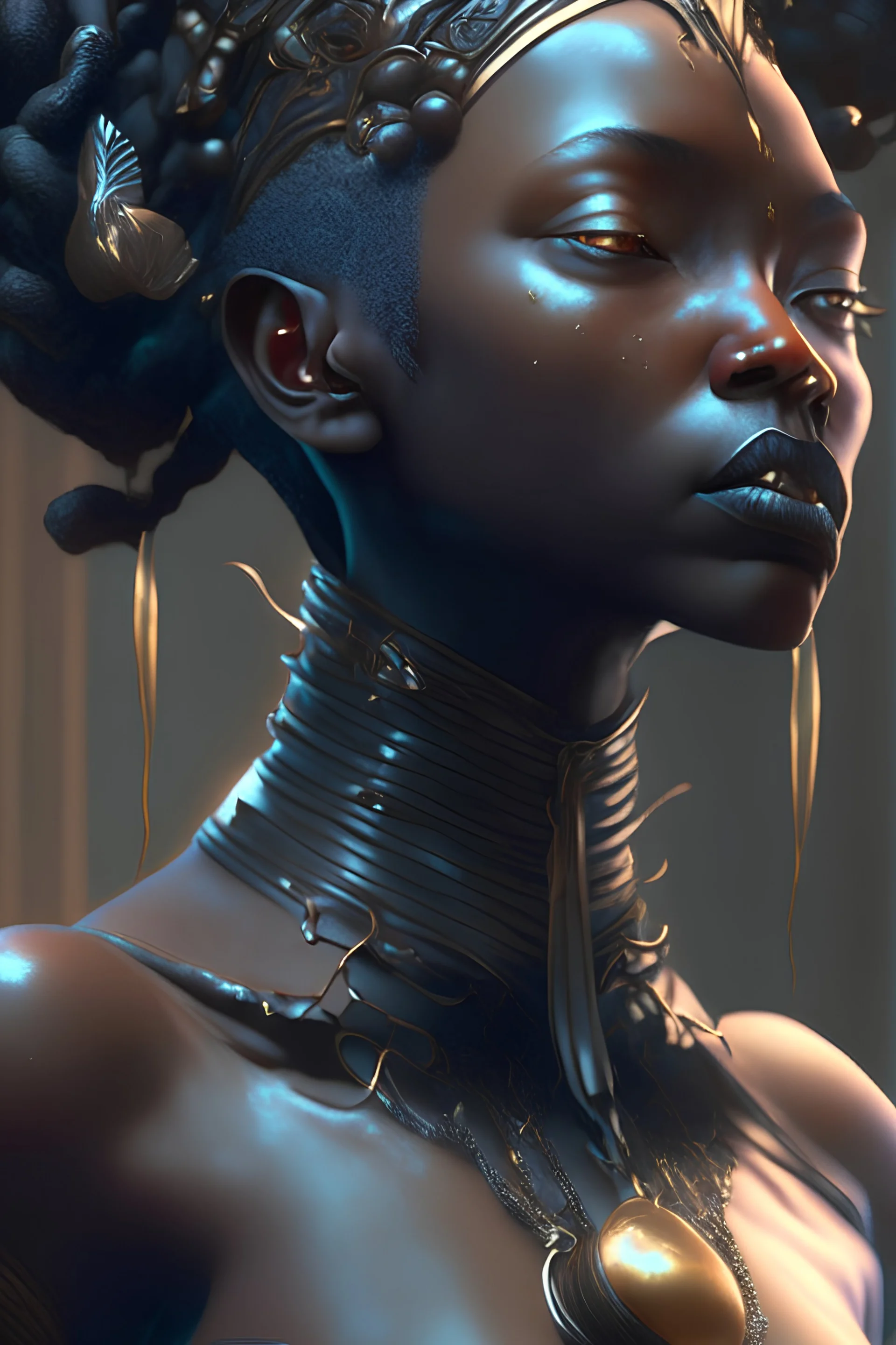 to love a black woman is to love God, (((artstation, concept art, smooth, sharp focus, artgerm, Tomasz Alen Kopera, Peter Mohrbacher, donato giancola, Joseph Christian Leyendecker, WLOP, Boris Vallejo))), octane render, unreal engine, 3d render,, octane render, nvidia raytracing demo, grainy, muted