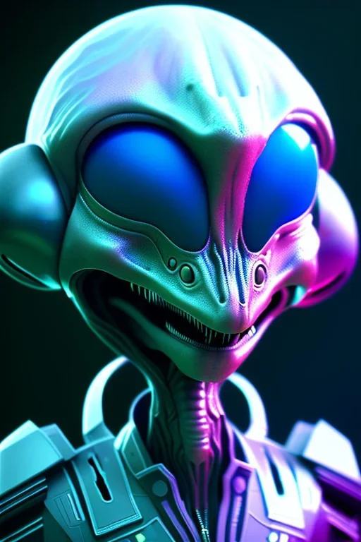 full length alien clean art NFT, blender 3d