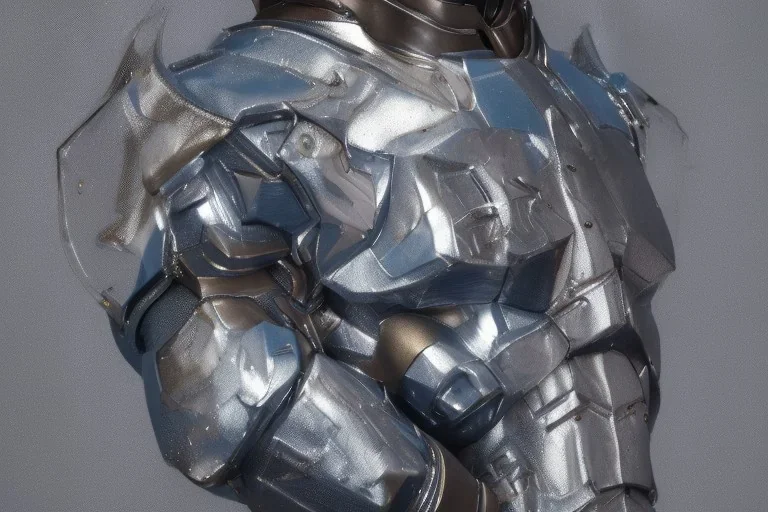 shining armor pieces, realistic, detailed, metallic