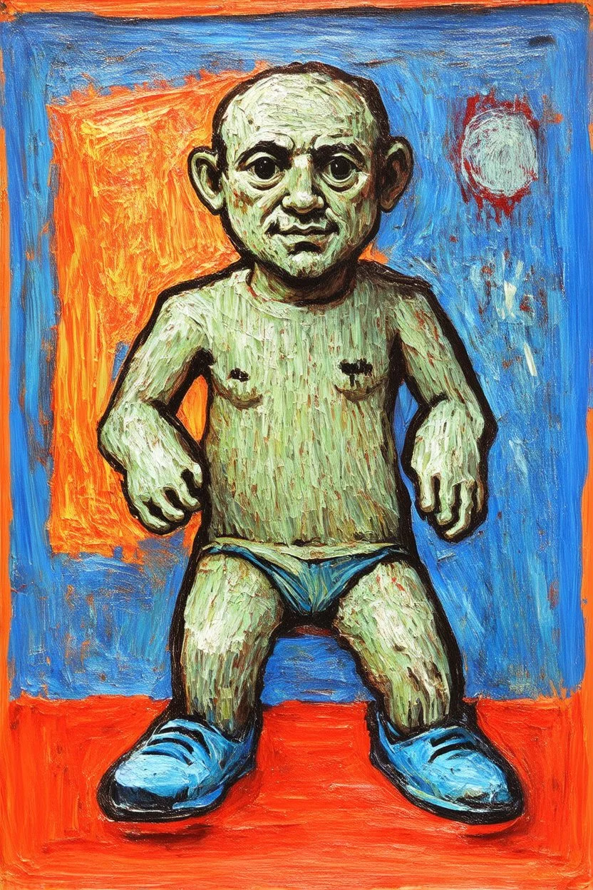 Faustian Bargain; in the style of Philip Guston