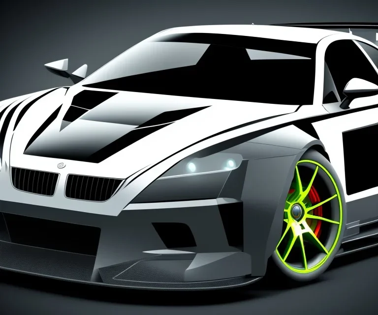 Car Supercar Vector 3d rendering Vector collage