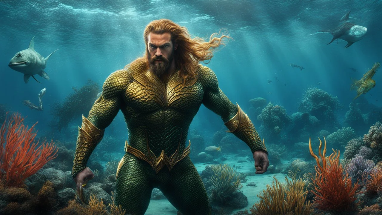 hyperrealistic 4k, seas from the movie aquaman, a lot of plots, and creature, sea animal, underwater