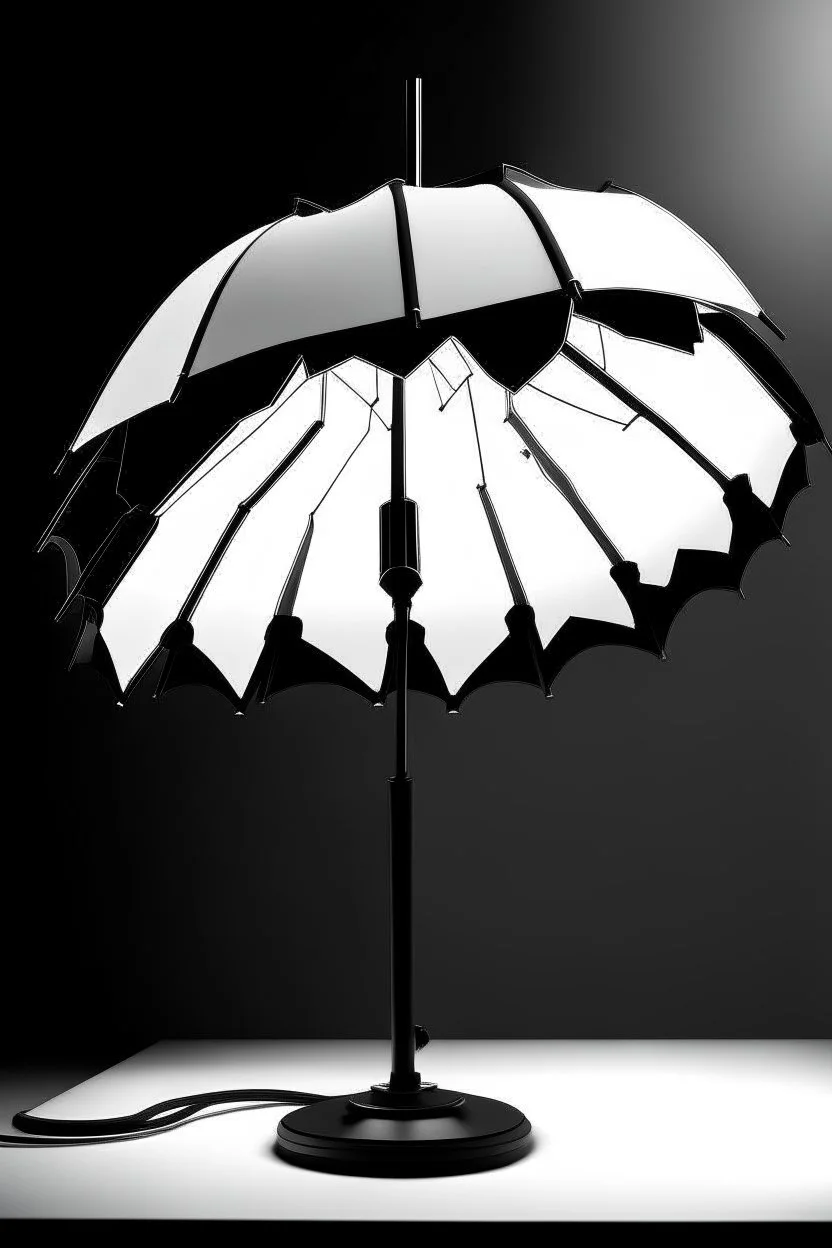 gaming lamp inspired by umbrella, modern design,black and white color