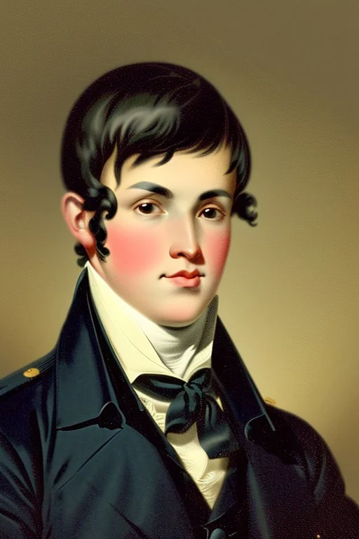 Extremely rich young guy portrait 1820s