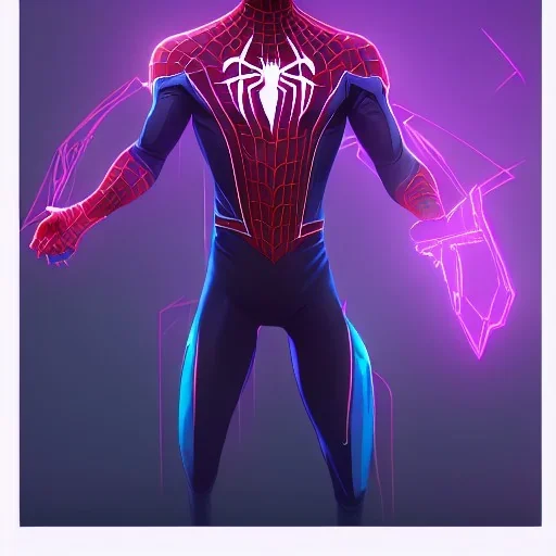 spiderman,neon