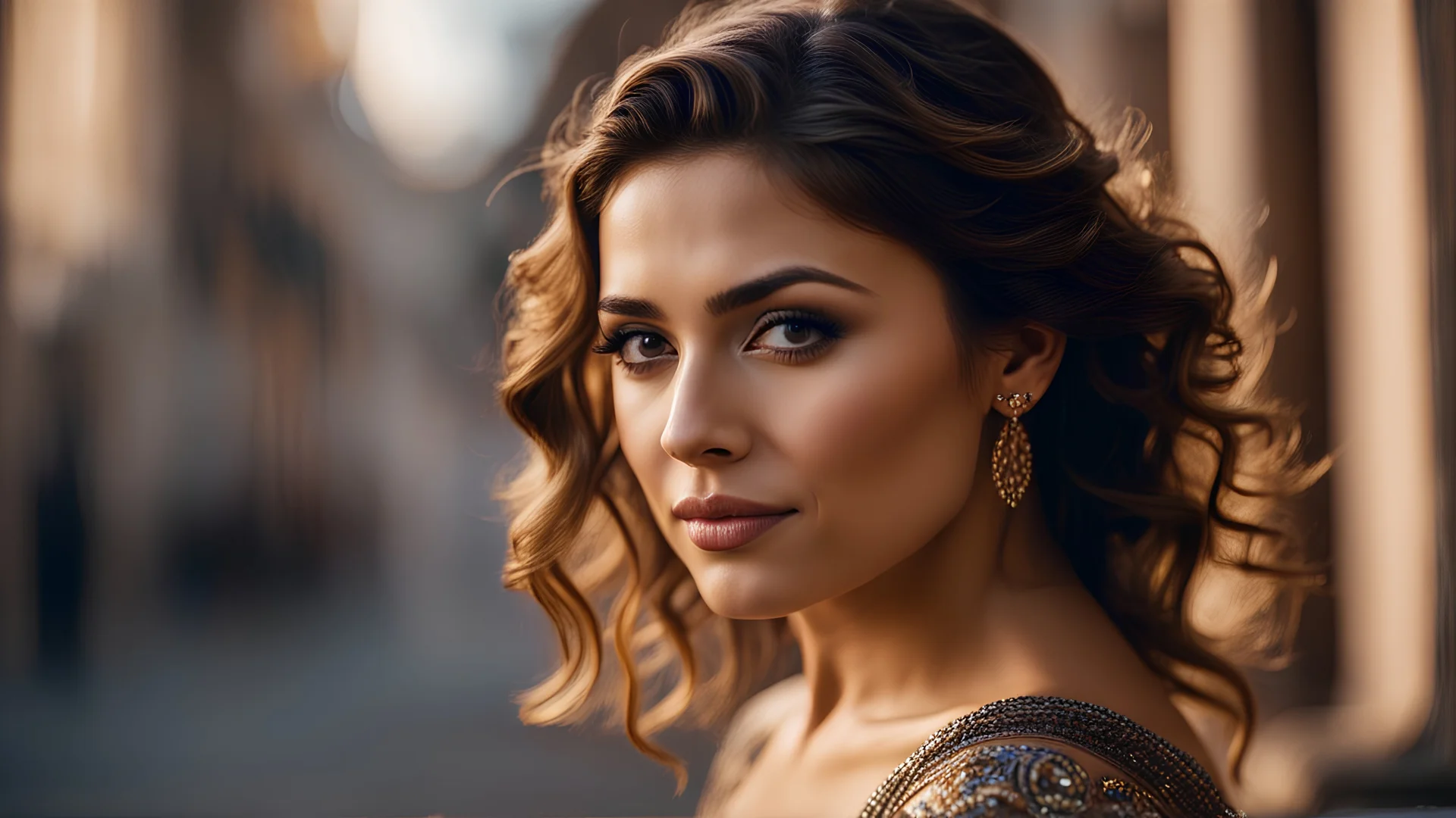 An incredibly detailed beautiful Italian female, Award winning photography, exotic, curvy figure, romantic mood, expressions, Cinematic lighting, no blur, sharp focus, photorealistic, insanely detailed and intricate, real photography, epic scene, 8k, Shot on a Hasselblad high format camera with a 100mm lens. Unmistakable to a photograph. cinematic photography and lighting. 4k, 8k, 16k, full ultra hd, high resolution --ar 3:2 --v 5 --upbeta --Screen Space Reflections --Diffraction Grading --Chro