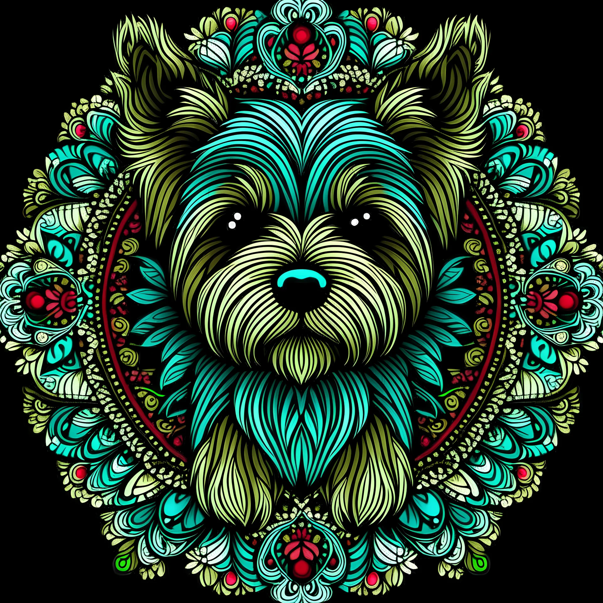 a Yorkie Mandala