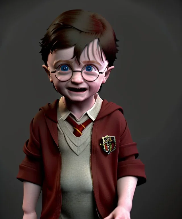 Harry potter toddler, full body, dramatic lighting, hyper realistic