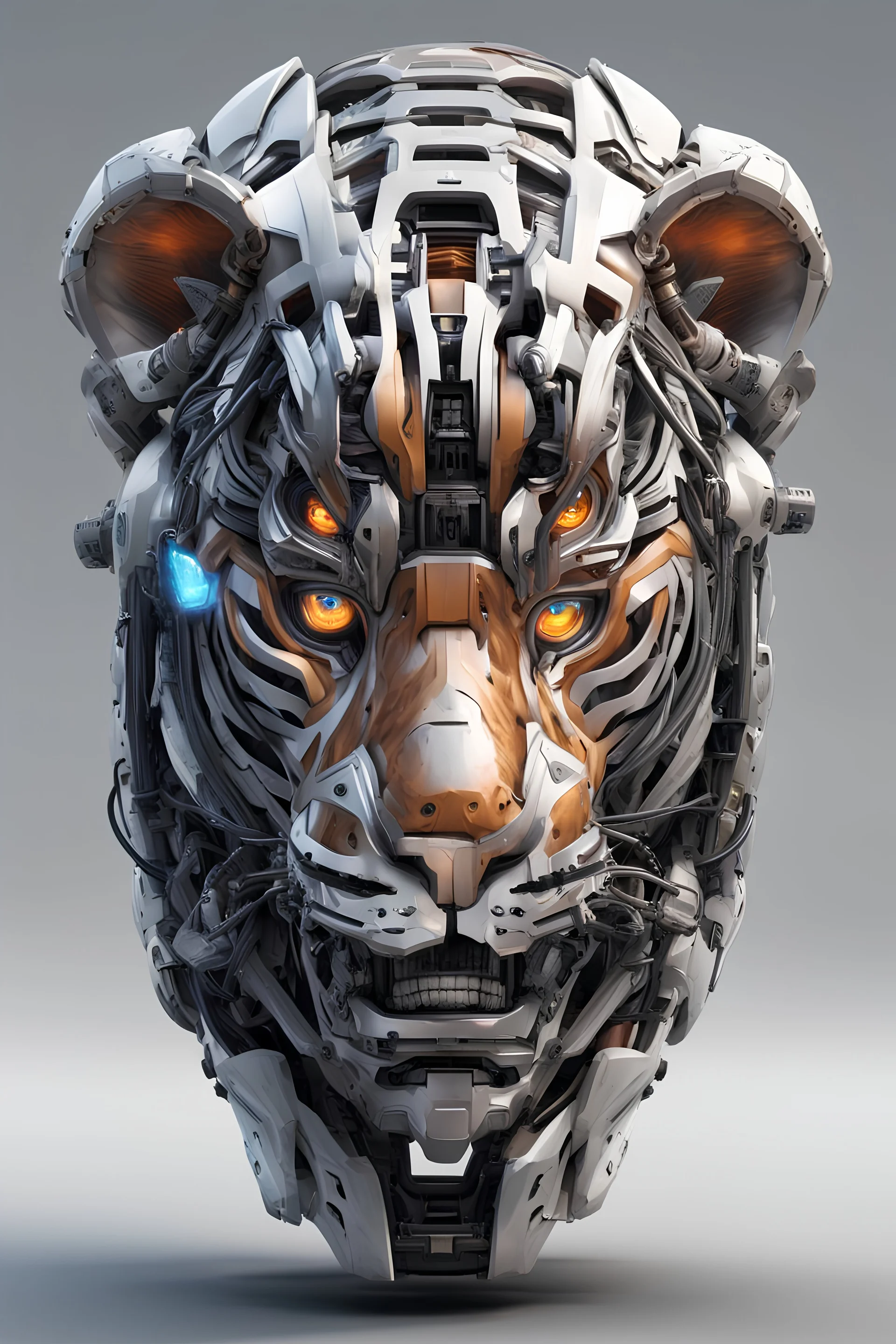 human head tiger full body robotic futuristic real engine very detail ultra high definition football shoes