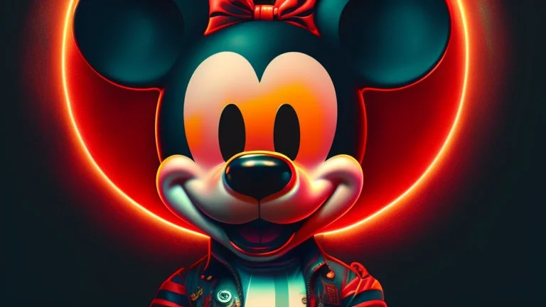 zombie mickey mouse hybrid, photorealism, movie screen capture, horror, sci-fi, retrofuturism,