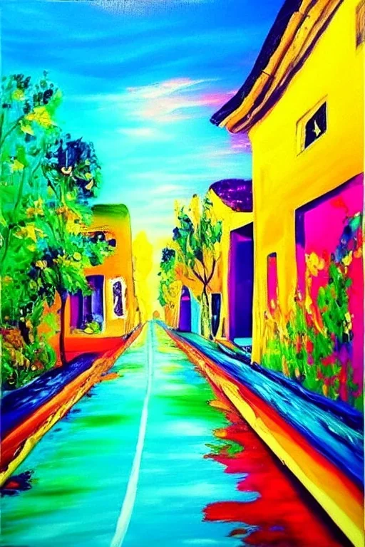 painting, wanderlust, bright colors,