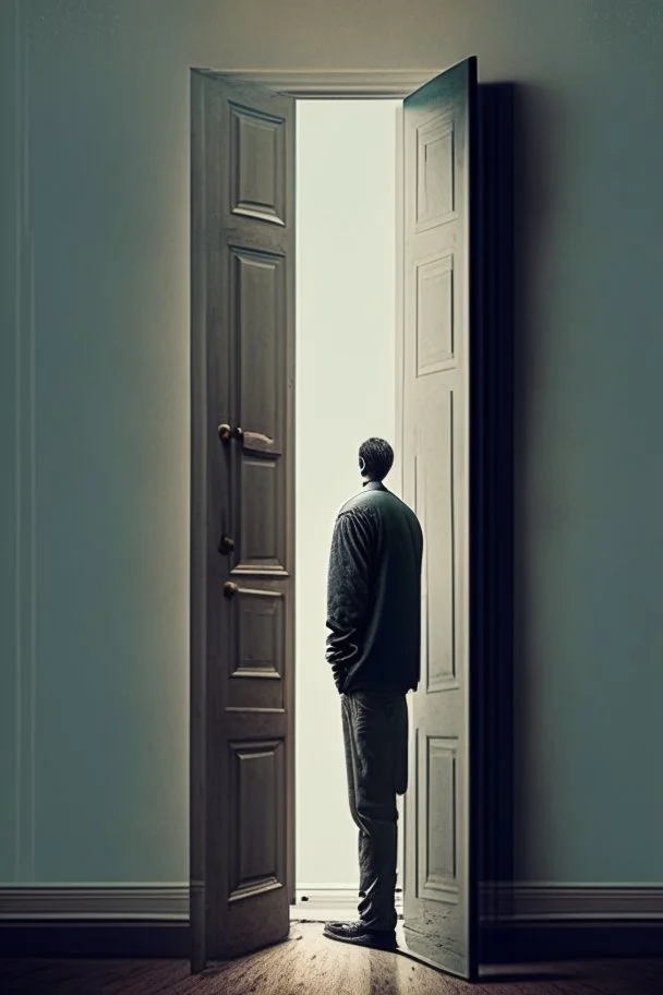 The man standing on the other side of the door